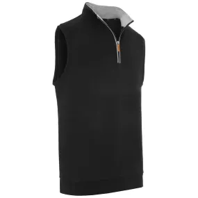 well made ProQuip Breeze Half Zip Jersey Slipover Vest - Black