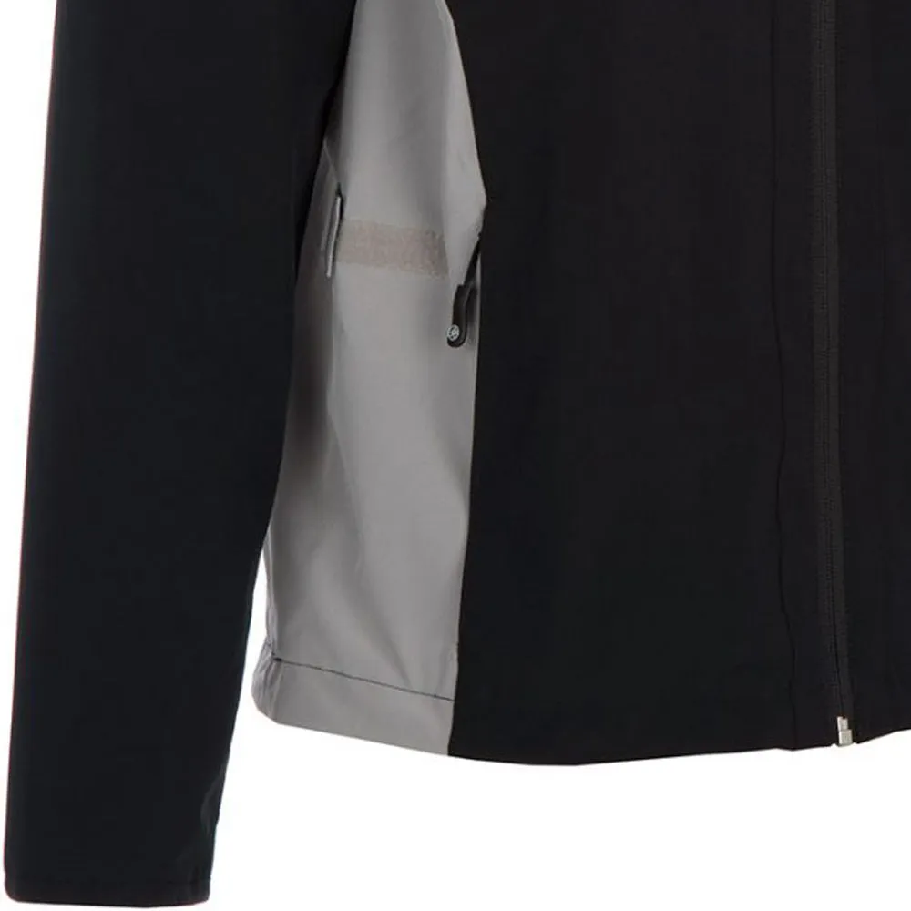 Convertible Collar Design Cozy Texture ProQuip Gents Pro Tech Long Sleeve Wind Jacket - Black/Grey