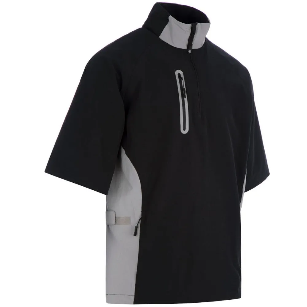 Soft Interior Coating wrinkle free ProQuip Gents Pro Tech Short Sleeve Wind Jacket - Black/Grey
