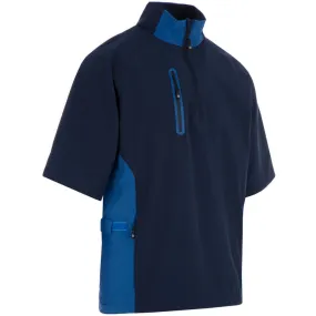 Lightweight Comfort Weekday Street Look ProQuip Gents Pro Tech Short Sleeve Wind Jacket - Navy/Royal