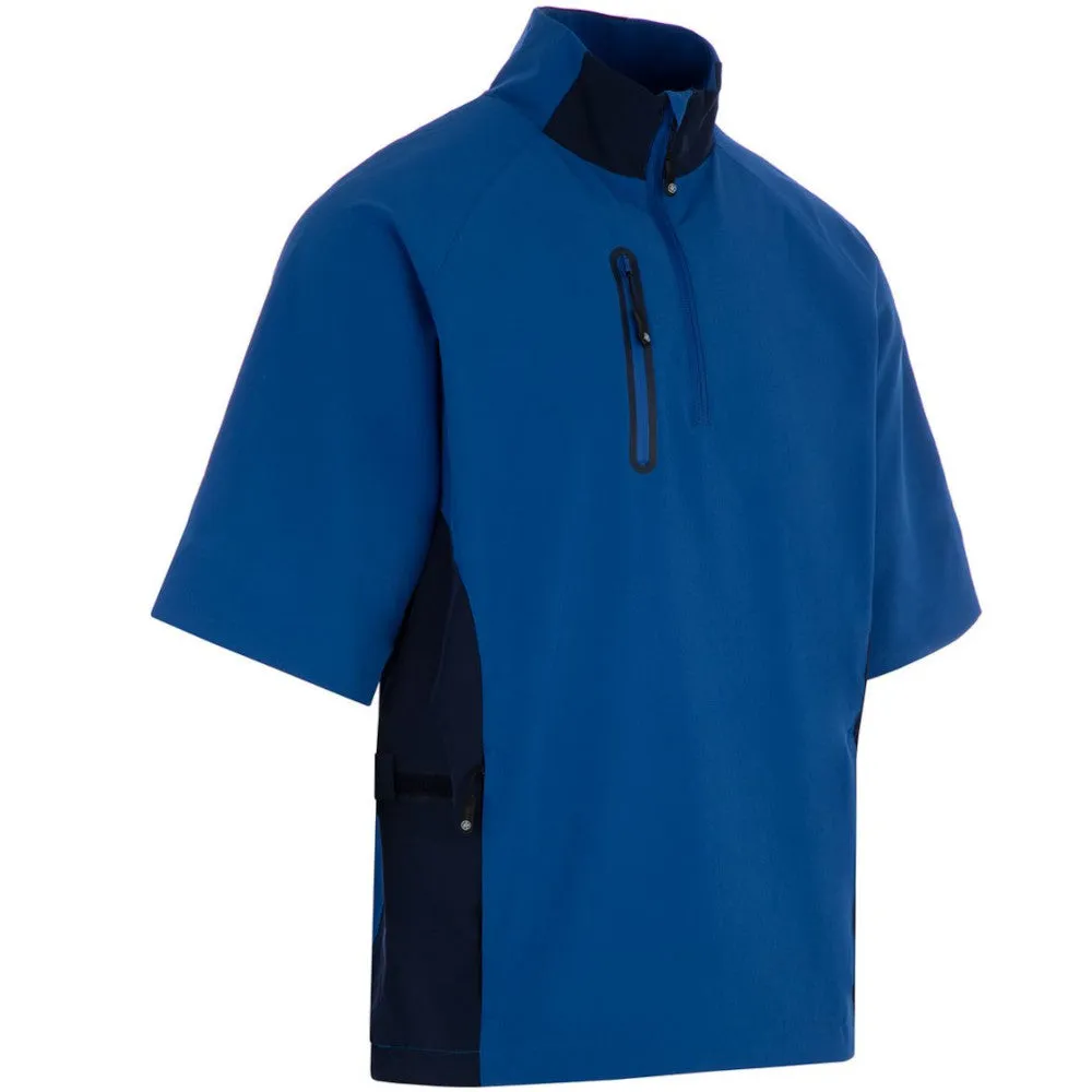 ProQuip Gents Pro Tech Short Sleeve Wind Jacket - Royal/Navy Smooth Zipper Track