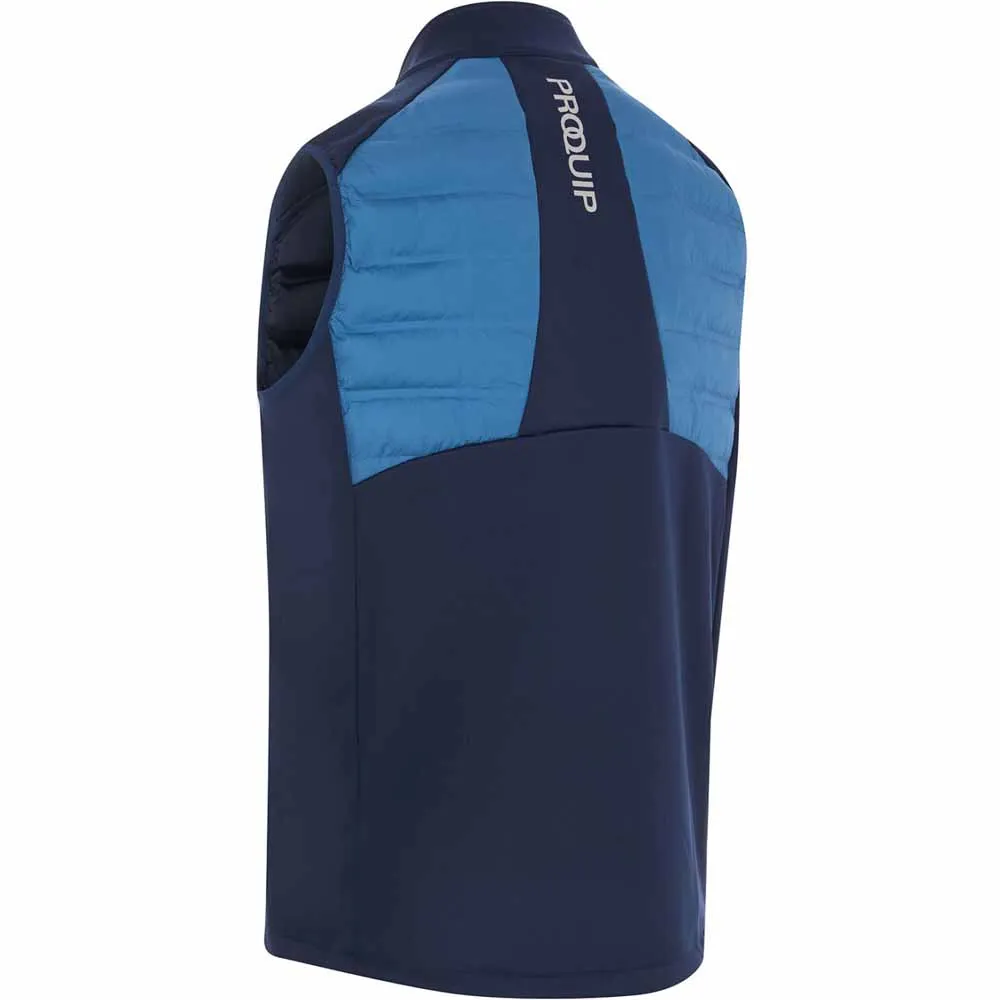 ProQuip Helm Quilt Gilet - Navy/Mid Blue slim