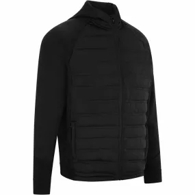 Full Length Zipper Closure ProQuip Helm Quilt Hooded Jacket - Black