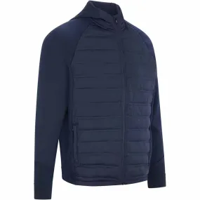 Adjustable Hood Feature ProQuip Helm Quilt Hooded Jacket - Navy