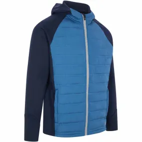 ProQuip Helm Quilt Hooded Jacket - Navy/Mid Blue Ergonomic Seams