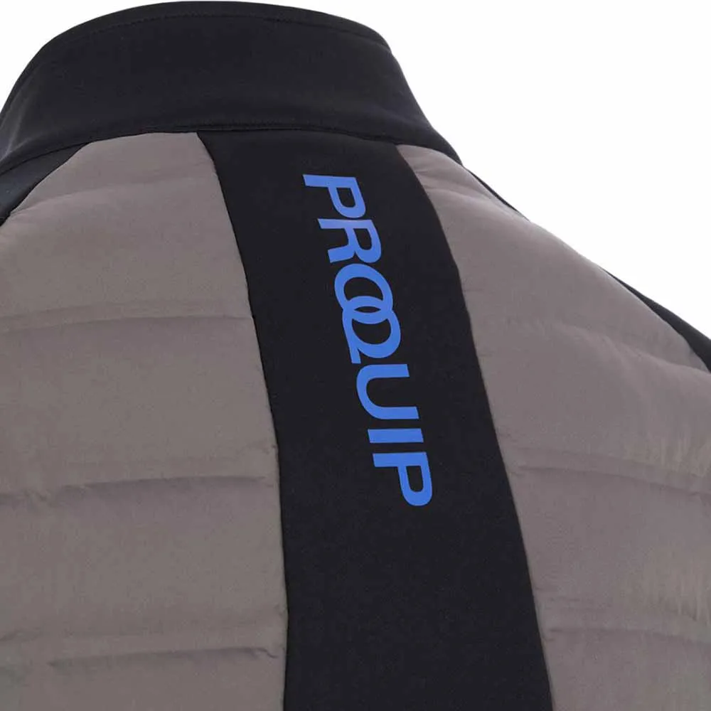 Stretchable Cuffs Durable Water Repellent ProQuip Helm Quilt Jacket - Black/Grey