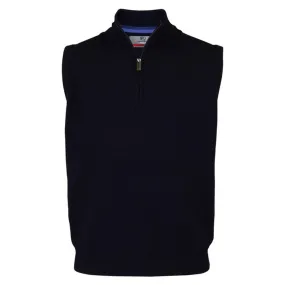 Resilient Breathable mesh lining ProQuip Merino 1/2 Zip Slipover - Navy