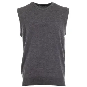 Durable Cordura Reinforcement ProQuip Merino V-Neck Sleeveless Slipover - Grey