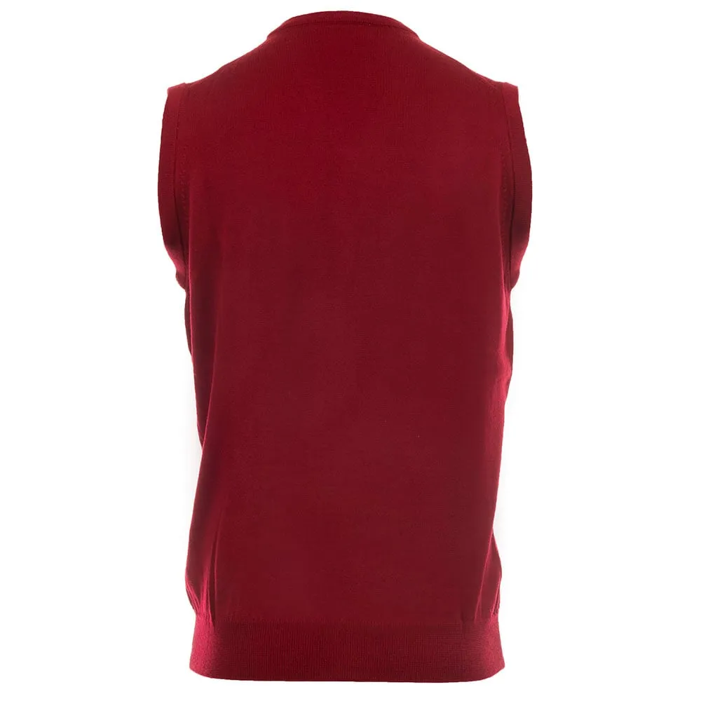 ProQuip Merino V-Neck Sleeveless Slipover - Red Top Rated