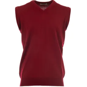 individuality Quick Dry Technology ProQuip Merino V-Neck Sleeveless Slipover - Red