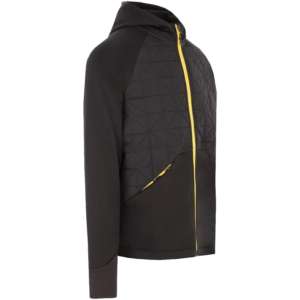 ProQuip Therma-Bora Quilt Jacket with Hood - Black/Yellow Camo Print
