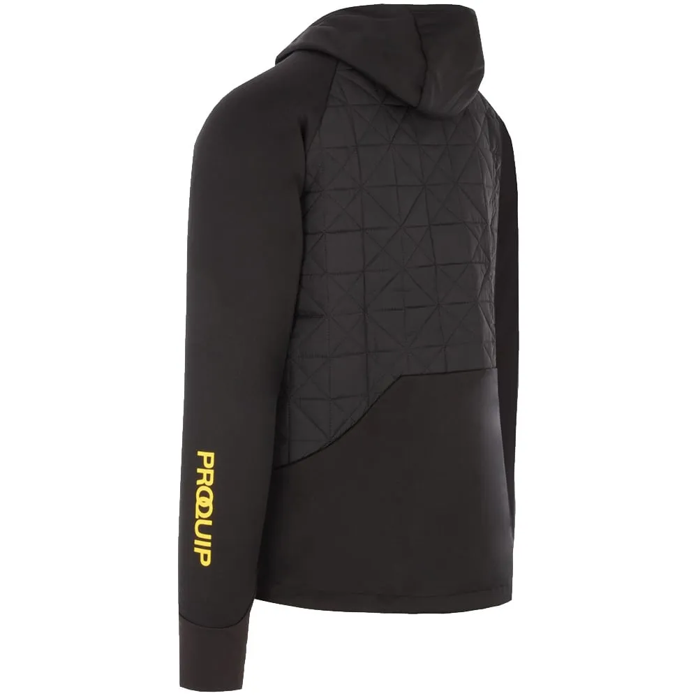 ProQuip Therma-Bora Quilt Jacket with Hood - Black/Yellow Microfiber Shell