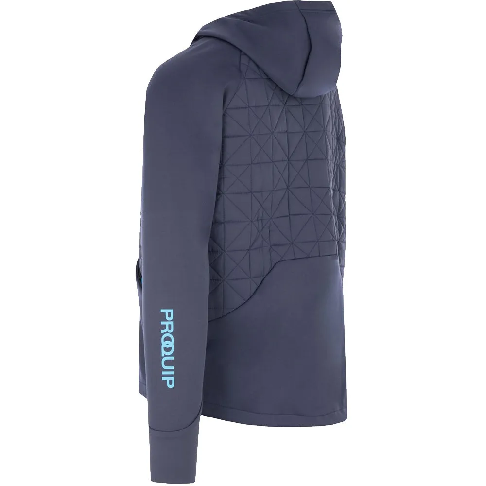Ultraviolet Protection Factor ProQuip Therma-Bora Quilt Jacket with Hood - Navy/Azure