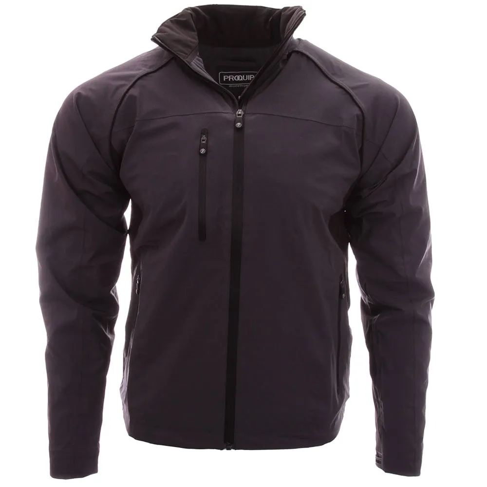 Heat Reflective Tech Compression Fold Design Proquip Tourflex Elite 360 Golf Waterproof Jacket - Iron Grey/Black