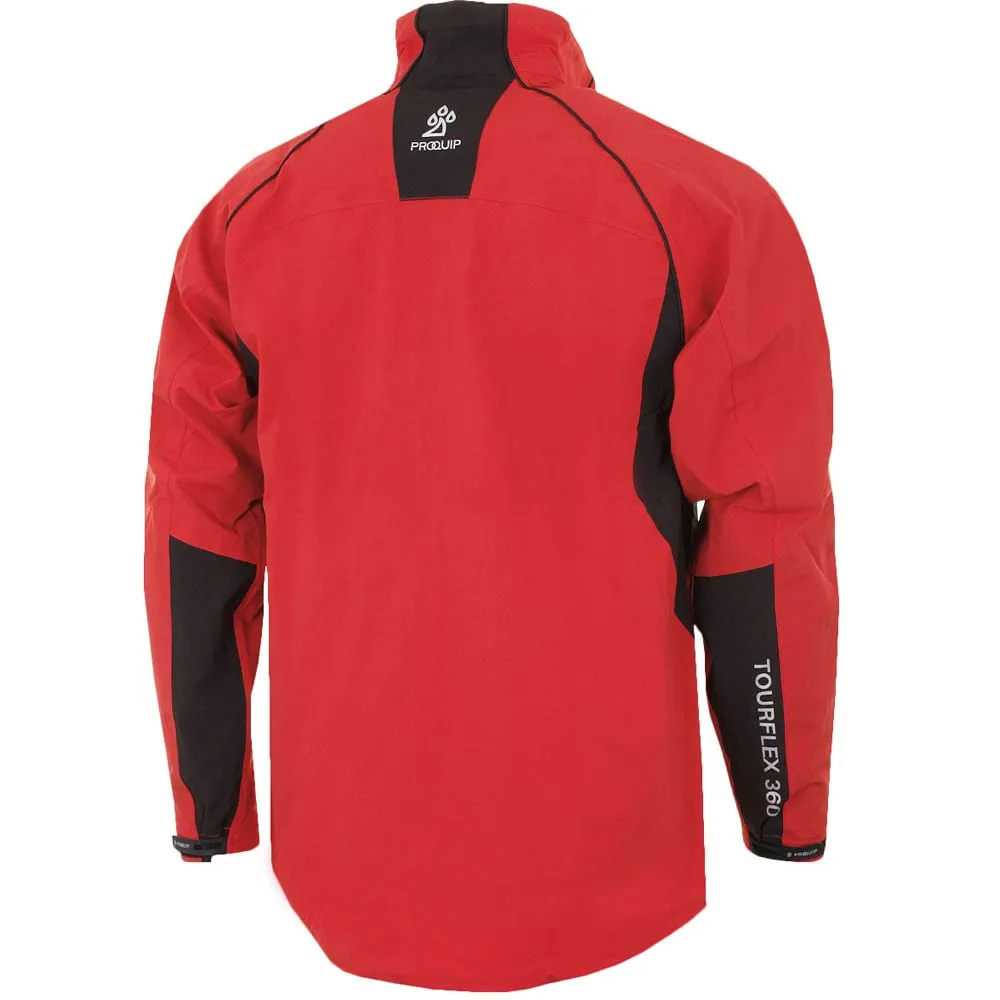 Proquip Tourflex Elite 360 Golf Waterproof Jacket - Red/Black Solid Color