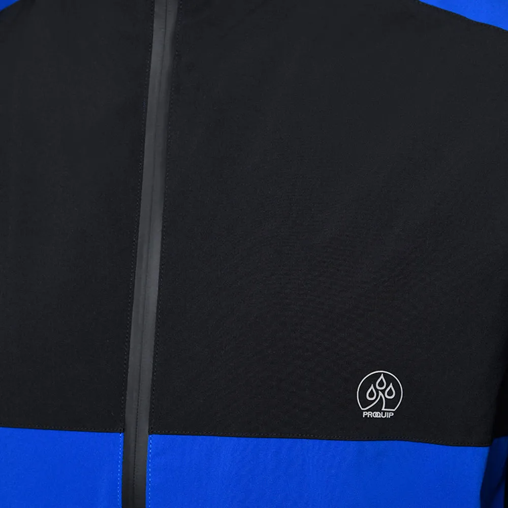 Reinforced Elbow Padding ProQuip Windermere Waterproof Jacket - Black/Magnetic Blue