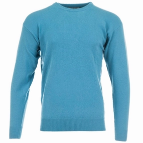 Warm Apparel Urban Trend ProQuip Lambswool Water Repellent Crew Neck Golf Sweater - Aqua