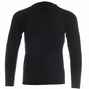 Essential Minimal comfort test ProQuip Lambswool Water Repellent Crew Neck Golf Sweater - Black