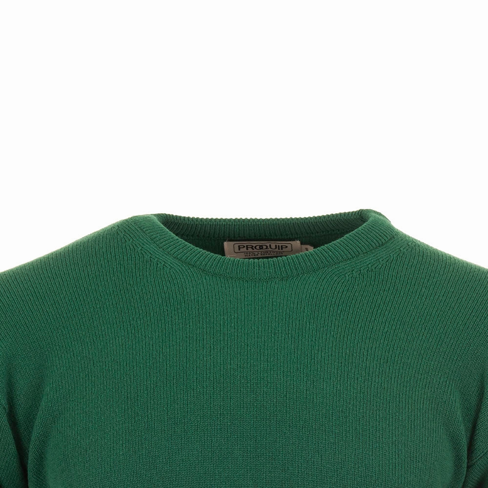 ProQuip Lambswool Water Repellent Crew Neck Golf Sweater - Grove Green full sleeve product surfing suitable balance