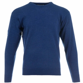 ProQuip Lambswool Water Repellent Crew Neck Golf Sweater - Mariner Blue Machine washable product personalized touch