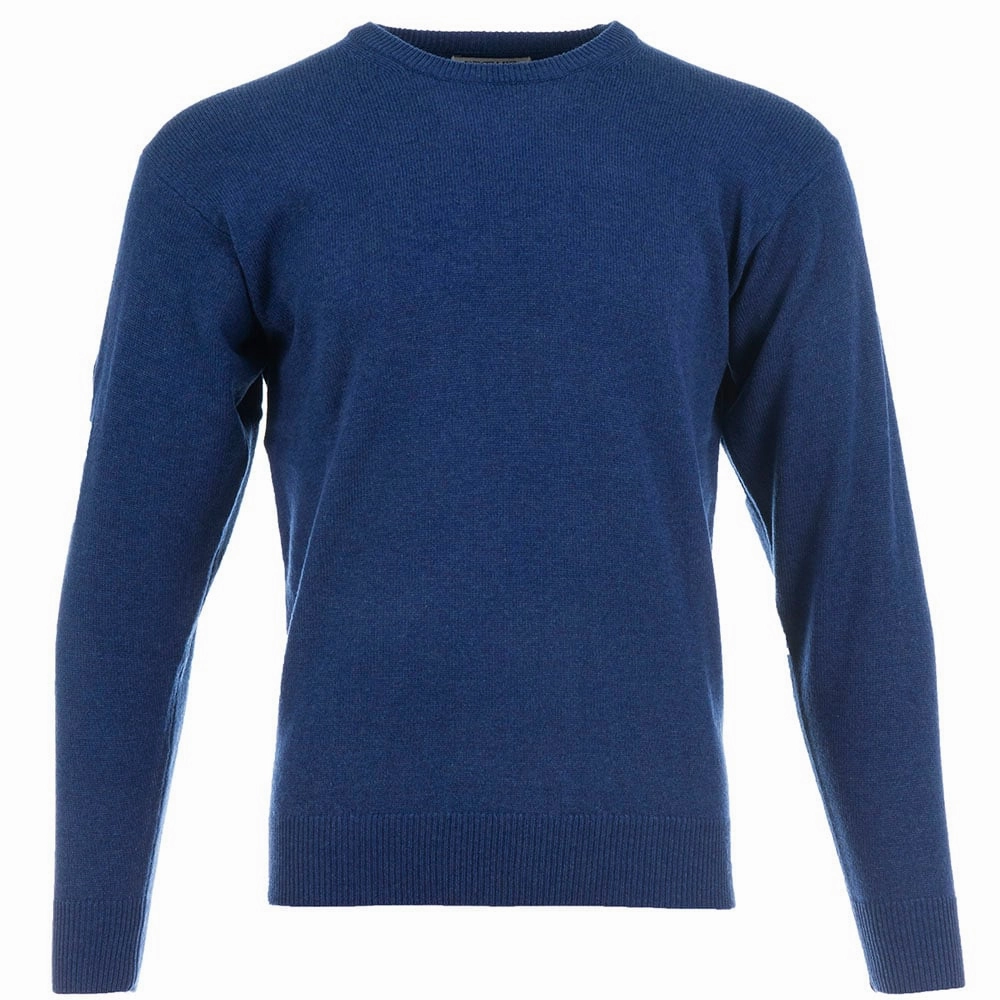 ProQuip Lambswool Water Repellent Crew Neck Golf Sweater - Mariner Blue Machine washable product personalized touch