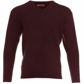 ProQuip Lambswool Water Repellent V Neck Golf Sweater - Bordeaux Cozy Gear product packaging