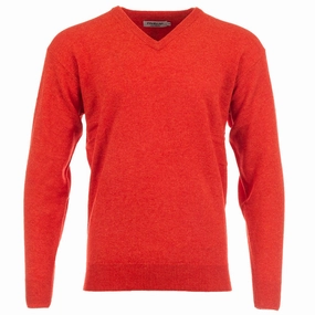 ProQuip Lambswool Water Repellent V Neck Golf Sweater - Inferno Practical clothing Cozy Protection