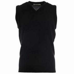 product personalized touch ProQuip Merino V-Neck Sleeveless Slipover - Black