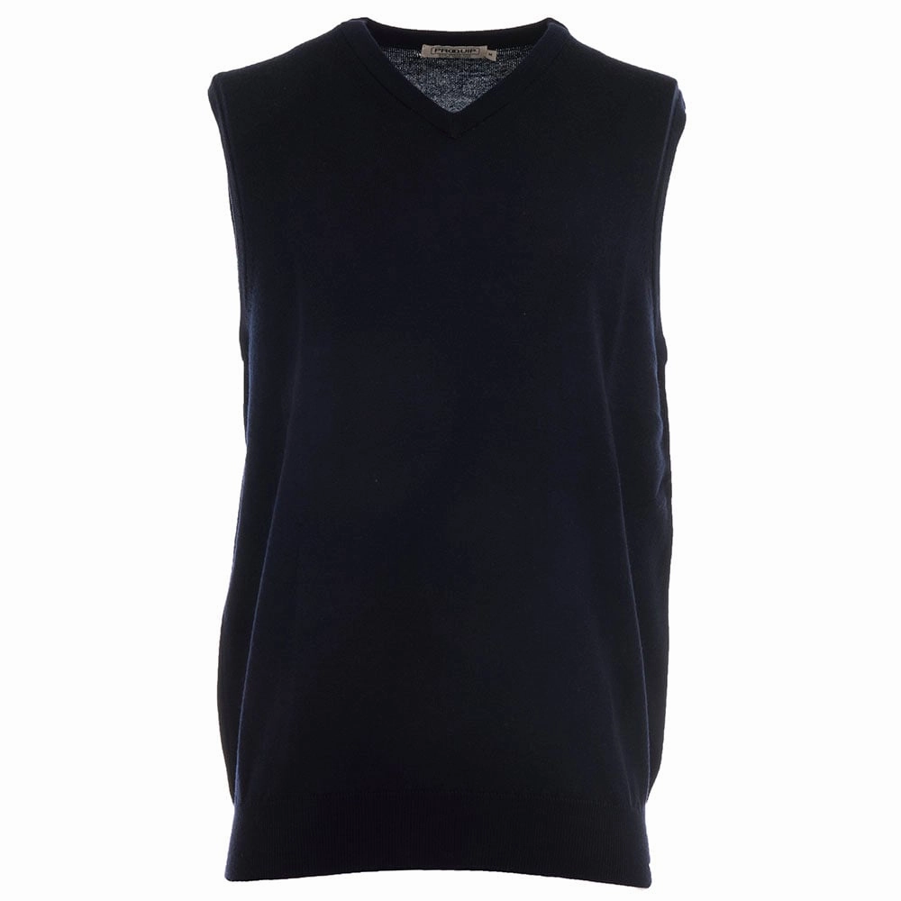 product generic practicality ProQuip Merino V-Neck Sleeveless Slipover - Navy