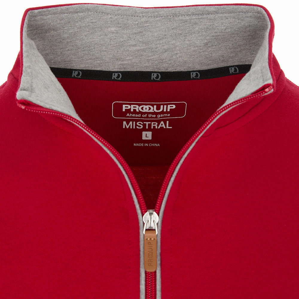 ProQuip Mistral 1/4 Zip Sweater - Red Premium Style product designer prestige