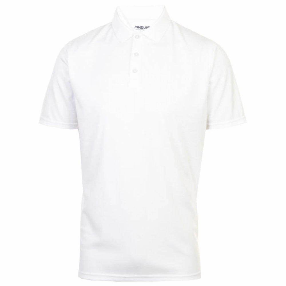 proper length Easygoing Design ProQuip Performance Polo Shirt - White