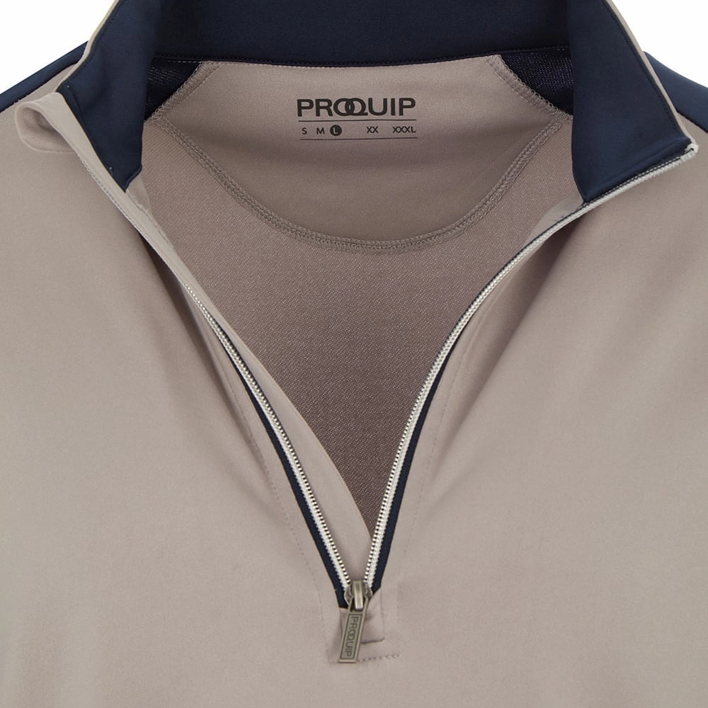 ProQuip Pro Tech 1/2 Zip Pullover - Grey/Navy Layered Look