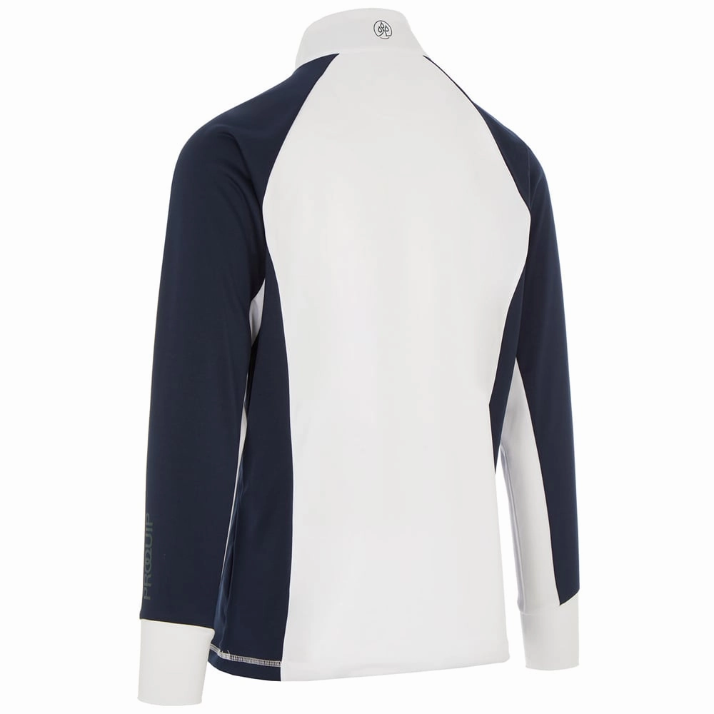 Trendy Vibes ProQuip Pro Tech 1/2 Zip Pullover - White/Navy