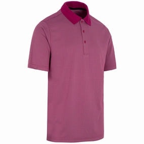 LayeredHemDetails Recommended ProQuip Pro Tech Double Jacquard Polo Shirt - Festival Fuchsia