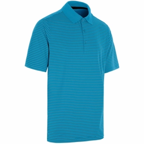 ProQuip Pro Tech Feeder Stripe Polo Shirt - Azure Blue Soft and Light