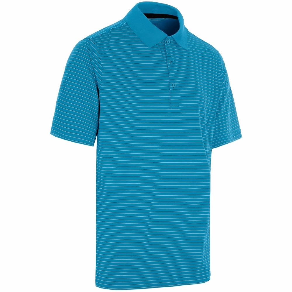 ProQuip Pro Tech Feeder Stripe Polo Shirt - Azure Blue Soft and Light