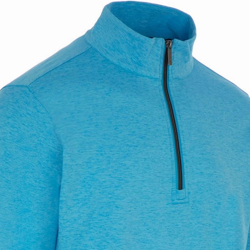 ProQuip Pro Tech Melange 1/2 Zip Pullover - Azure Blue belt accents Trendy Fashion