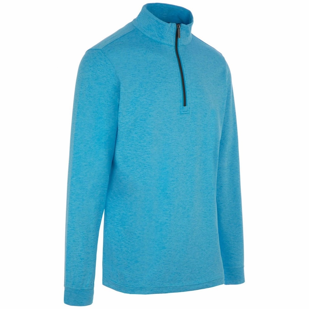 Athletic Wear ProQuip Pro Tech Melange 1/2 Zip Pullover - Azure Blue
