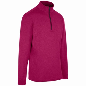 Timeless Chic ProQuip Pro Tech Melange 1/2 Zip Pullover - Festival Fuchsia