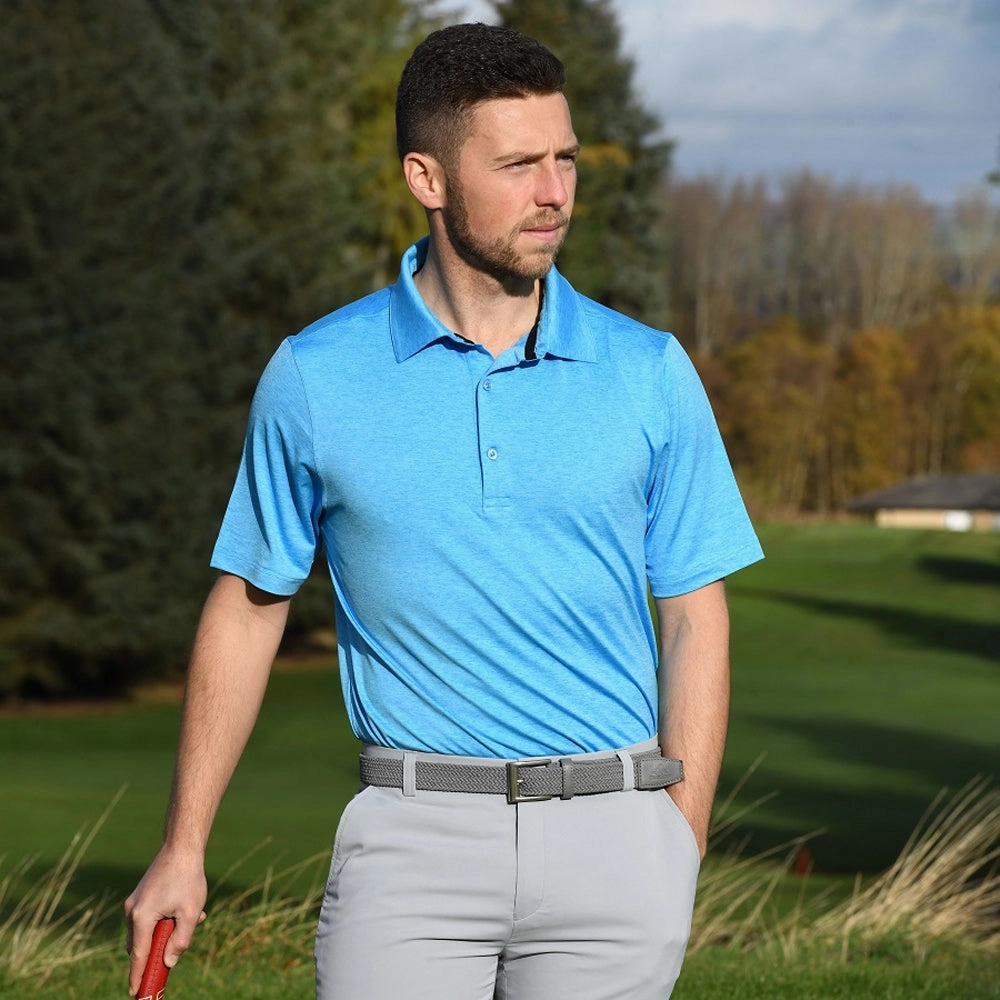 Stylish Look Lightweight Feel ProQuip Pro Tech Melange Polo Shirt - Azure Blue