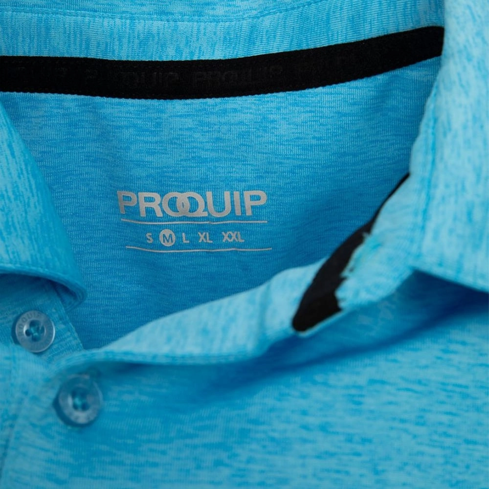 ProQuip Pro Tech Melange Polo Shirt - Azure Blue AntiBacterialTreatment