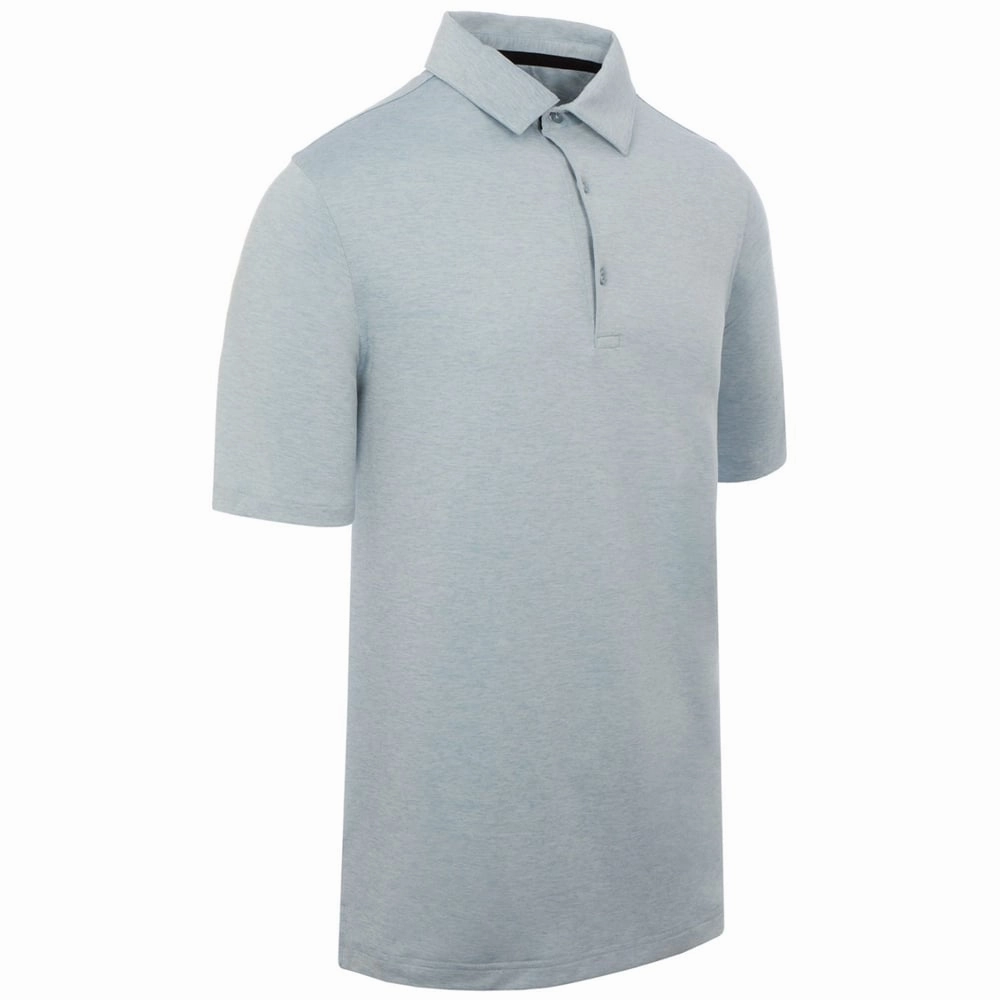 EcoFriendlyMaterial Comfort Wearable ProQuip Pro Tech Melange Polo Shirt - Blue Fog