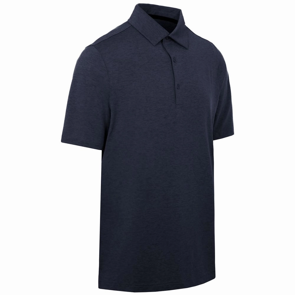 ZeroDistressFinish Light Comfort ProQuip Pro Tech Melange Polo Shirt - Navy