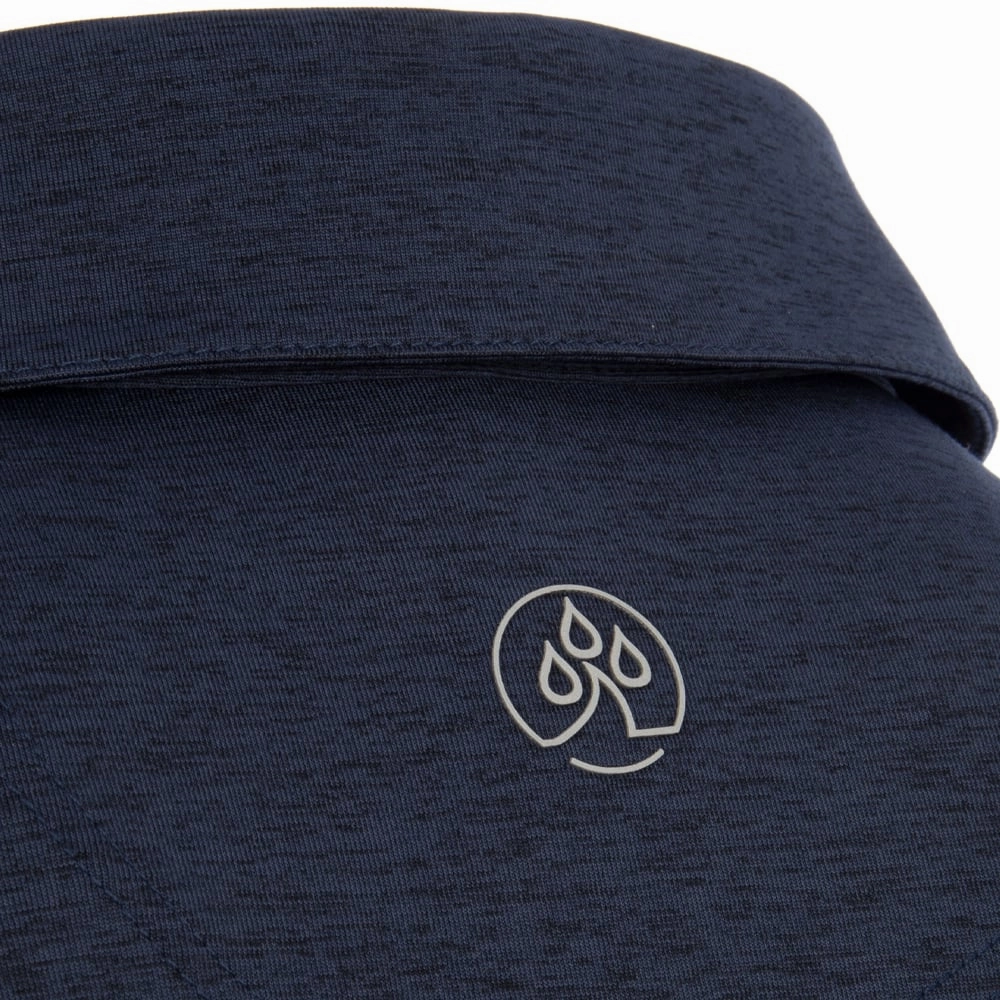 ProQuip Pro Tech Melange Polo Shirt - Navy Trendy Top Relaxed and Easy