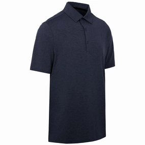 ZeroDistressFinish Light Comfort ProQuip Pro Tech Melange Polo Shirt - Navy