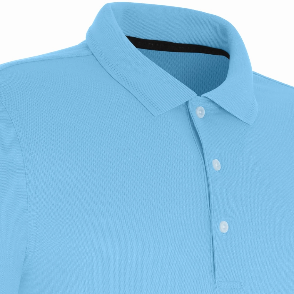 dry cleanable ProQuip Pro Tech Plain Polo Shirt - Azure Blue