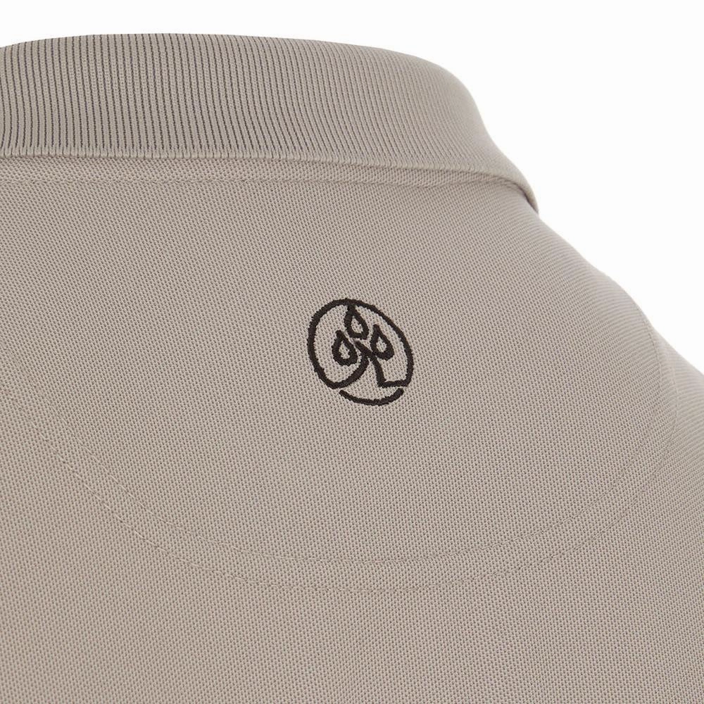 Flexible Cuff Design Layered Neckline ProQuip Pro Tech Plain Polo Shirt - Zinc Grey