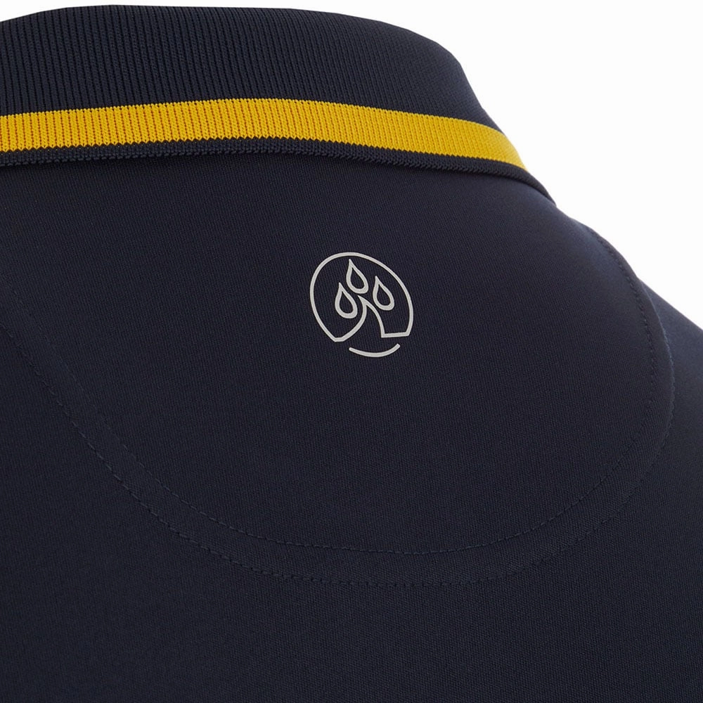 Men's masculinity Fit For All ProQuip Sub7 Plain Polo Shirt - Navy/Gold