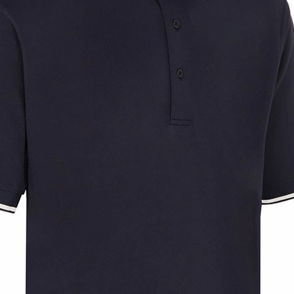 ProQuip Sub7 Plain Polo Shirt - Navy/White Anti Pilling Treatment