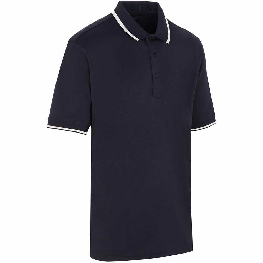 Fashion Fit ProQuip Sub7 Plain Polo Shirt - Navy/White